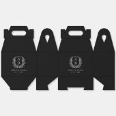 フローラ結婚モノグラム黒紋モダン フェイバーボックス (見開き)