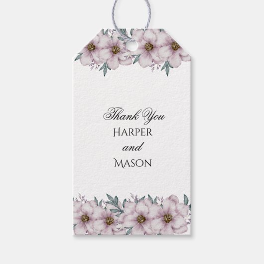 フローラ結婚ユーカリラベル ギフトタグ (正面)