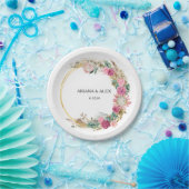 フローラ結婚ユーカリ紙プレート ペーパープレート (パーティー)