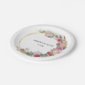 フローラ結婚ユーカリ紙プレート ペーパープレート (アングル)