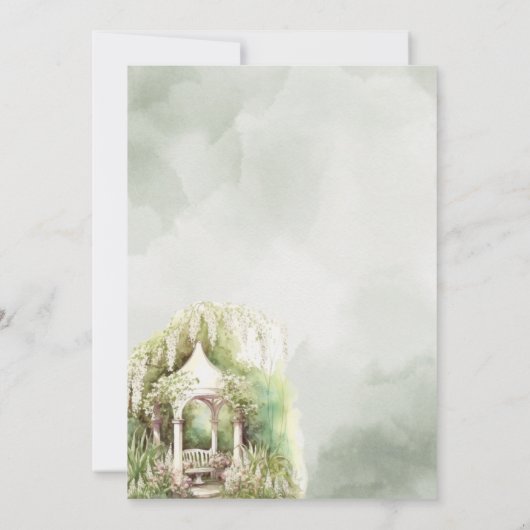 フローラ結婚リースのユリ 招待状 (裏面)