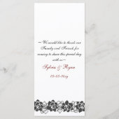 フローラ結婚レッド メニュー (裏面)