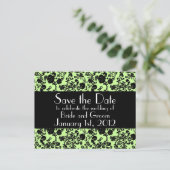 フローラ結婚ロココの日付はがきを保存 案内ポストカード (スタンド正面)