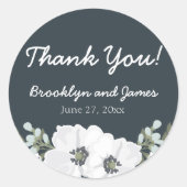 フローラ結婚式の引き出物シール周り ラウンドシール (正面)
