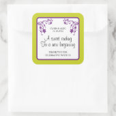 フローラ結婚式の引き出物シール スクエアシール (バッグ)