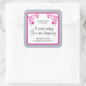 フローラ結婚式の引き出物シール スクエアシール (バッグ)