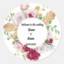 フローラ結婚式の引き出物シール ラウンドシール
