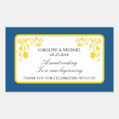 フローラ結婚式の引き出物シール 長方形シール (正面)