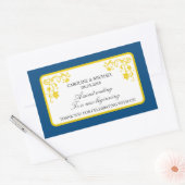 フローラ結婚式の引き出物シール 長方形シール (封筒)