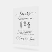 フローラ結婚式の引き出物テーブルの署名、パーティーの好意 アクリルサイン (傾斜)