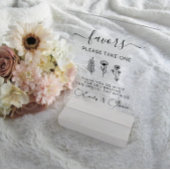 フローラ結婚式の引き出物テーブルの署名、パーティーの好意 アクリルサイン