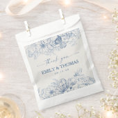 フローラ結婚式の引き出物バッグ フェイバーバッグ (クリップ留めされた状態)