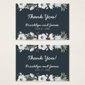 フローラ結婚式の引き出物ラベル(花あり) (正面&裏面)