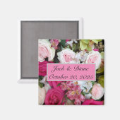 フローラ結婚式の引き出物磁石 マグネット (正面/裏面)