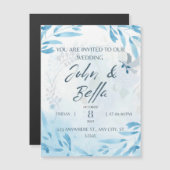 フローラ結婚式の招待を保存 マグネット招待状 (正面/裏面)