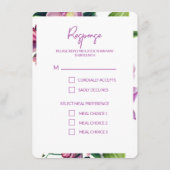 フローラ結婚式の日付を写真で保存 エンクロージャーカード (裏面)