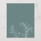 フローラ結婚式の日付予算の保存招待状 チラシ (裏面)