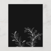 フローラ結婚式の日付予算の保存招待状 チラシ (裏面)