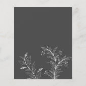 フローラ結婚式の日付予算の保存招待状 チラシ (裏面)