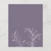 フローラ結婚式の日付予算の保存招待状 チラシ (裏面)