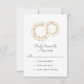 フローラ結婚式のRSVPカードを持つ&持つ 出欠カード (裏面)