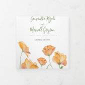 フローラ結婚式招待状すべて1つ 三つ折り招待状 (カバー)