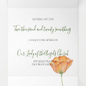 フローラ結婚式招待状すべて1つ 三つ折り招待状 (内部中)