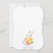フローラ結婚式招待状とパステルフラワー (裏面)