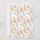 フローラ結婚式招待状と水彩の花 招待状 (裏面)