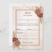 フローラ結婚式招待状を満空白のたす 招待状 (正面)