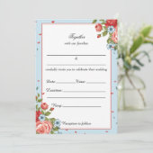 フローラ結婚式招待状を満空白のたす 招待状 (スタンド正面)