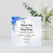 フローラ結婚式招待状カードデザインのベクトル 招待状 (スタンド正面)