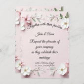 フローラ結婚式招待状カード 招待状 (正面/裏面)