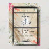 フローラ結婚式招待状カード 招待状 (正面/裏面)