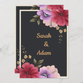 フローラ結婚式招待状カード 招待状 (正面/裏面)