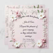 フローラ結婚式招待状カード 招待状 (正面/裏面)