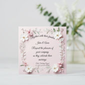 フローラ結婚式招待状カード 招待状 (スタンド正面)