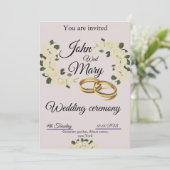 フローラ結婚式招待状カード 招待状 (スタンド正面)