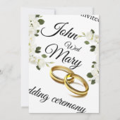 フローラ結婚式招待状カード 招待状 (裏面)