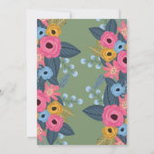 フローラ結婚式招待状テンプレート 招待状 (裏面)