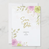 フローラ結婚式招待状パーソナライズされたカード 招待状 (裏面)