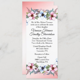 フローラ結婚式招待状ピンク 招待状