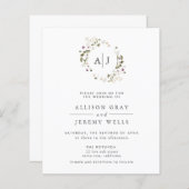 フローラ結婚式招待状フライヤー (正面/裏面)