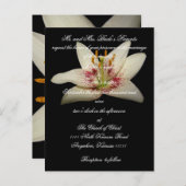 フローラ結婚式招待状白蓮 インビテーションポストカード (正面/裏面)