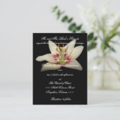 フローラ結婚式招待状白蓮 インビテーションポストカード (スタンド正面)