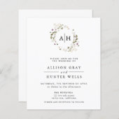 フローラ結婚式招待状 (正面/裏面)