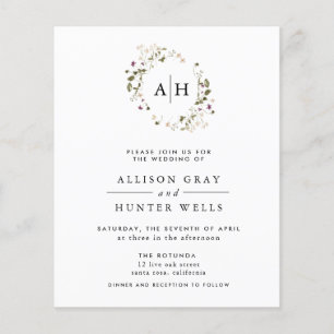 フローラ結婚式招待状