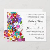 フローラ結婚式招待状 インビテーションポストカード (正面/裏面)