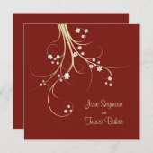 フローラ結婚式招待状-エレガント&シンプル 招待状 (正面/裏面)