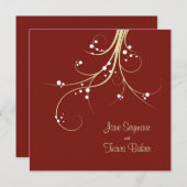 フローラ結婚式招待状-エレガント&シンプル 招待状 (正面/裏面)